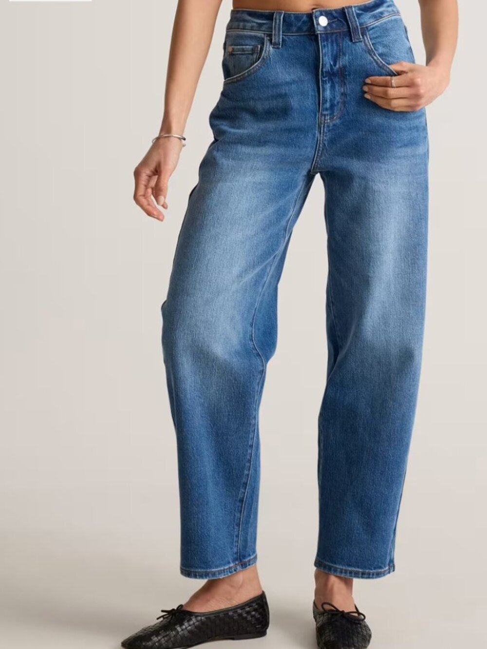 Quince Bella Stretch Barrel Jeans